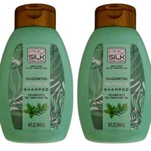 2x ProSilk Salon Gentle Color Treated Hair Tea Tree/Mint Oil Shampoo14floz/414ml